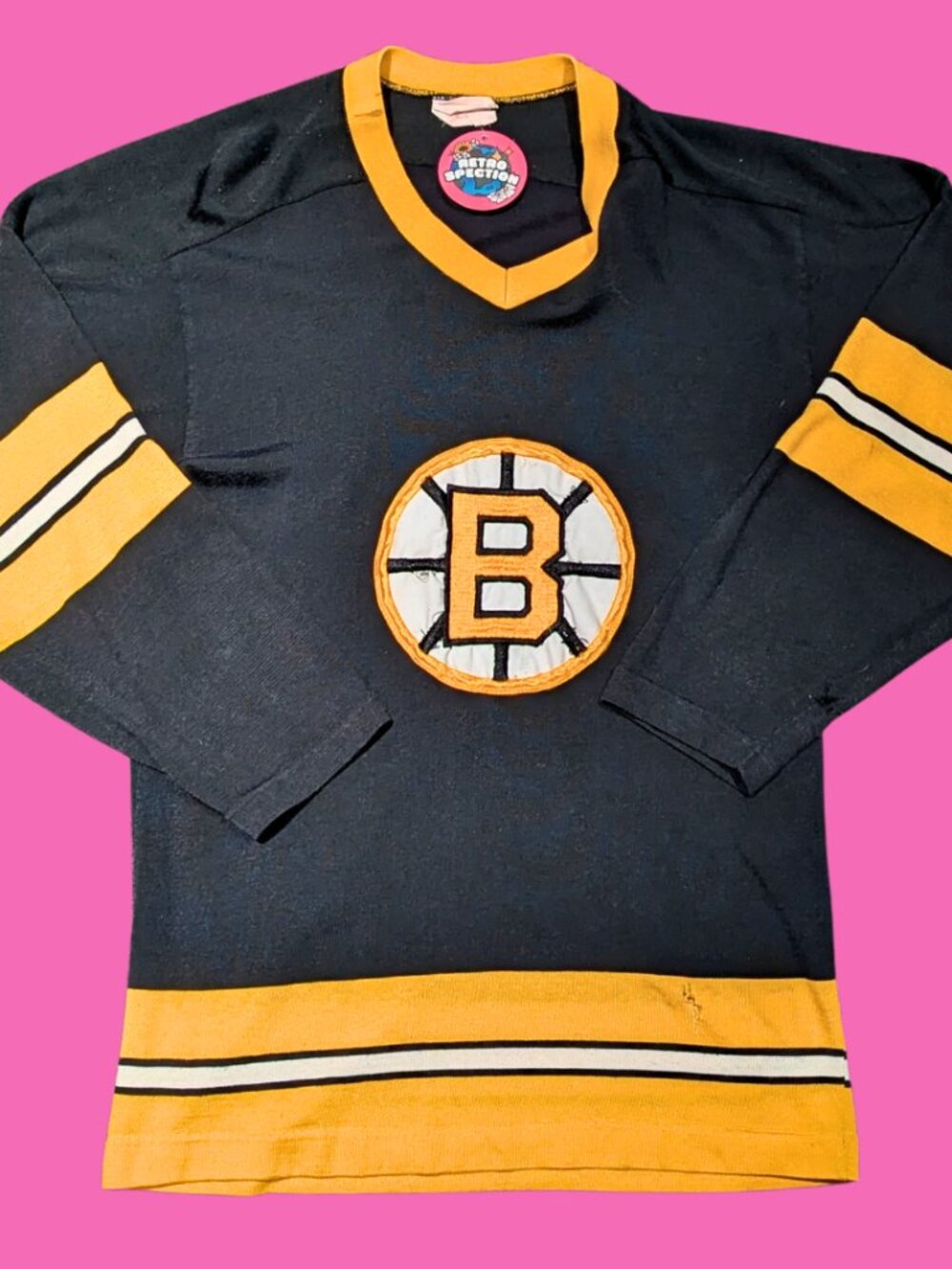 Boston Bruins Hockey Knit Sweater Size M